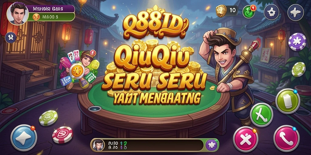 Tampilan gameplay QiuQiu yang seru dan interaktif