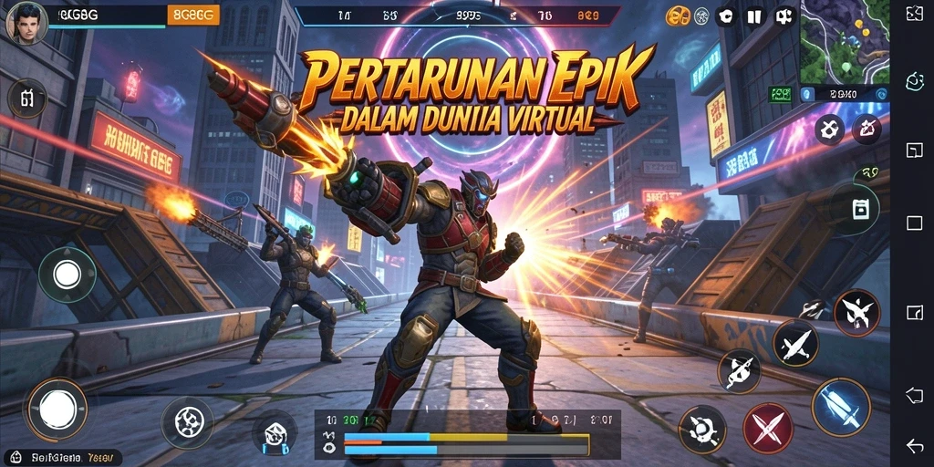 Gameplay 8G8G yang seru dengan pertarungan intens.