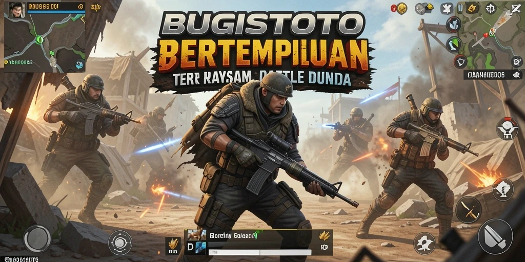 Tampilan gameplay seru dari BUGISTOTO dalam aksi Battle Royale.