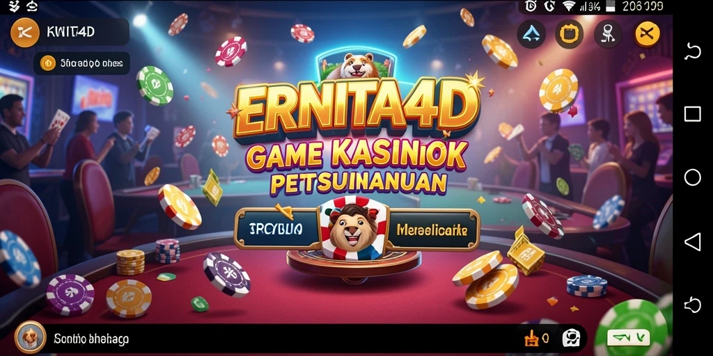 Tampilan menarik dari gameplay Kasino dalam ERNITA4D yang memukau.