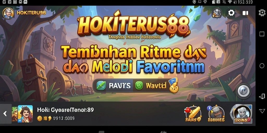 Screenshot HOKITERUS88 menampilkan antarmuka permainan musik yang menarik.