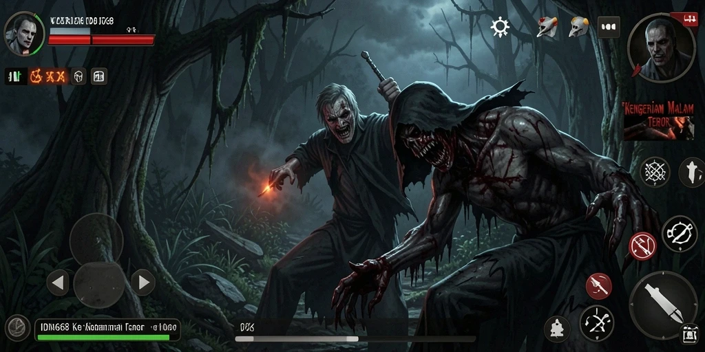 Screenshot gameplay menampilkan suasana mencekam dalam IDN668.