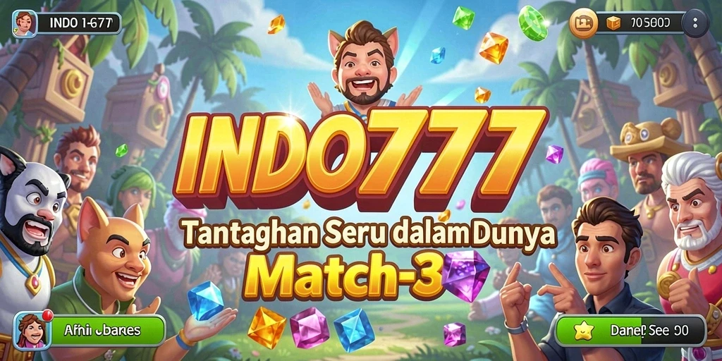 Tampilan seru gameplay INDO777 dalam dunia Match-3.