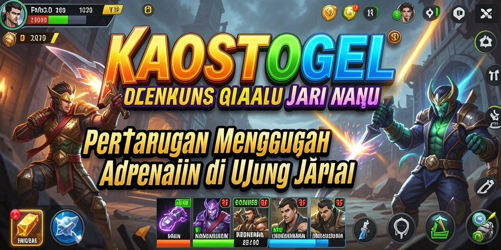 Gameplay KAOSTOGEL yang mendebarkan dengan pertarungan epik.