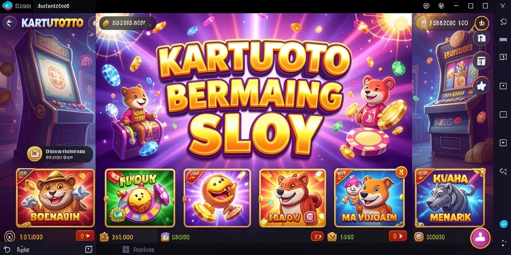 Tampilan utama gameplay Slot KARTUTOTO dengan grafis menarik dan banyak fitur.
