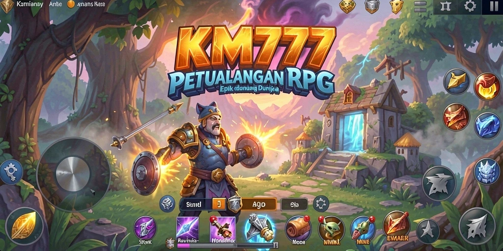 Tampilan gameplay KM777 dengan petualangan seru yang penuh aksi.