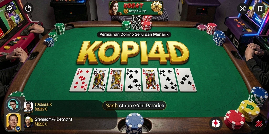 Screenshot KOPI4D menampilkan gameplay seru dalam permainan Domino.