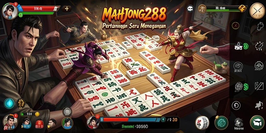 Tampilan dinamis dan aksi pertarungan di MAHJONG288.