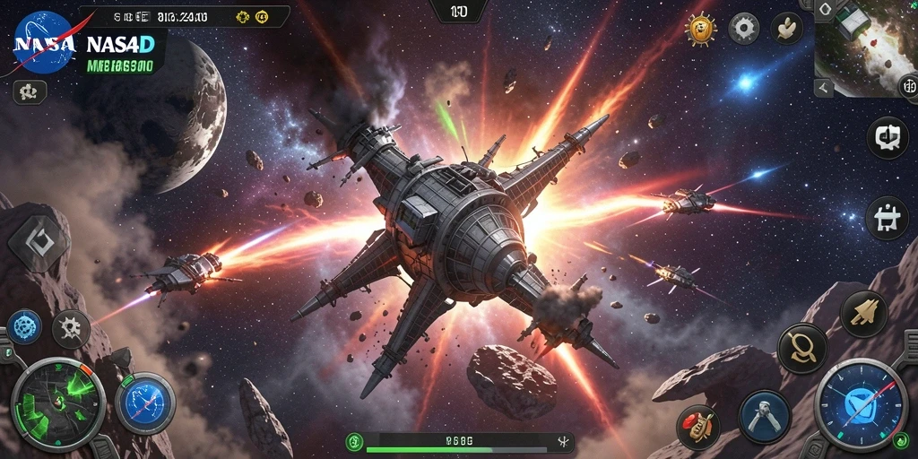 Gameplay seru NASA4D dengan pertempuran luar angkasa yang epik.