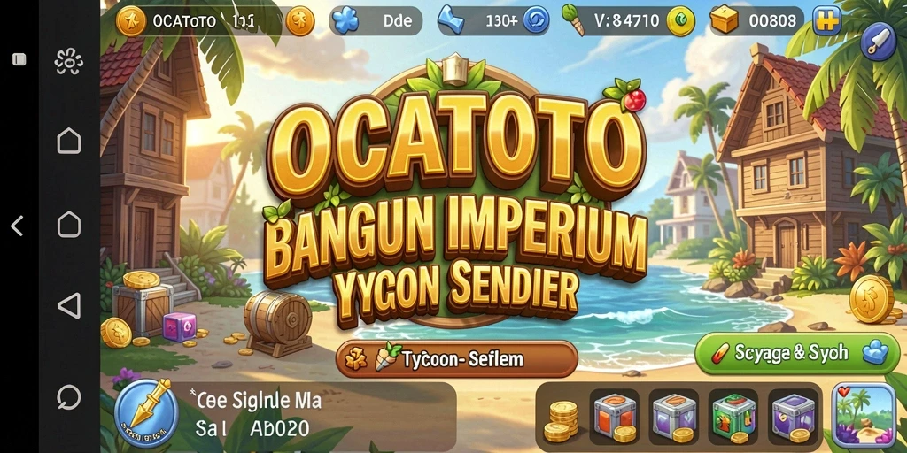 Screenshot utama OCATOTO menampilkan aksi gameplay Tycoon yang seru.