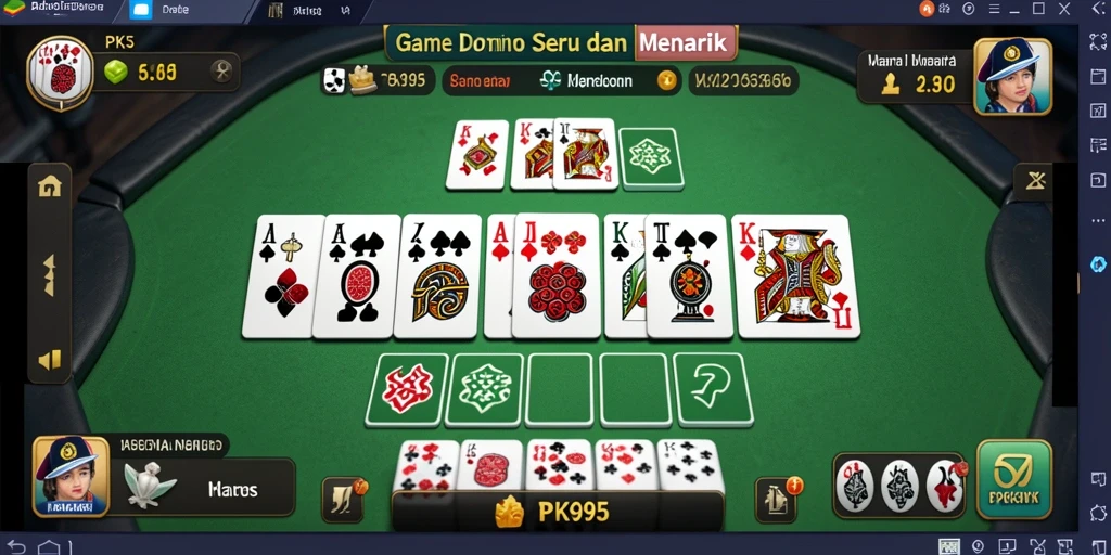 Screenshot gameplay PK95 menampilkan aksi seru permainan Domino.