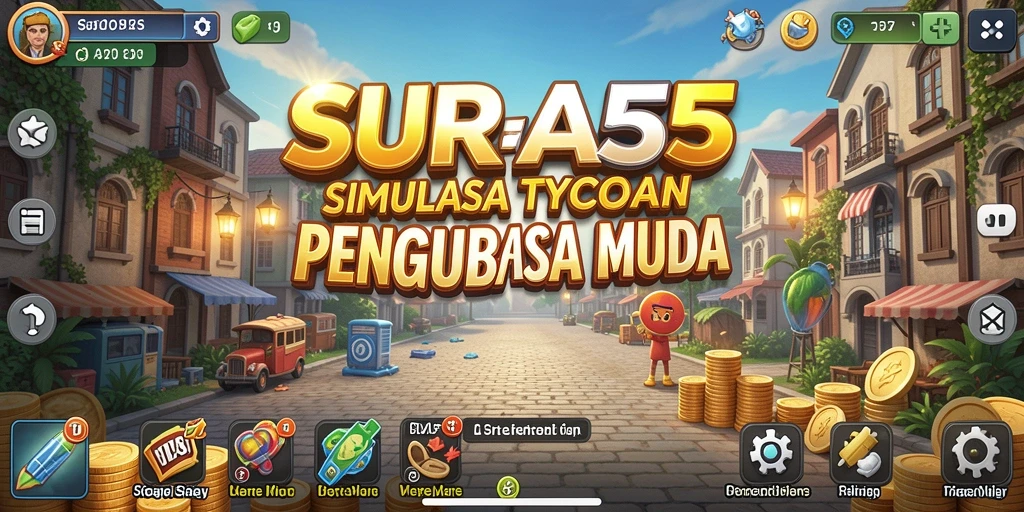 Screenshot utama SURGA55 menampilkan gameplay Tycoon yang menantang.