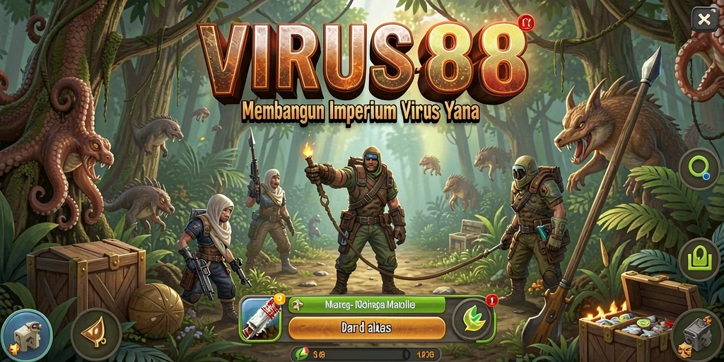 Tampilan gameplay VIRUS88 yang menarik dan seru.