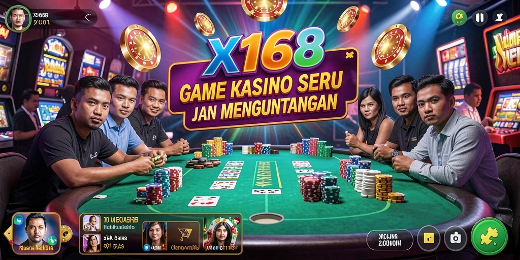 Tampilan gameplay Kasino X168 dengan grafis menawan.