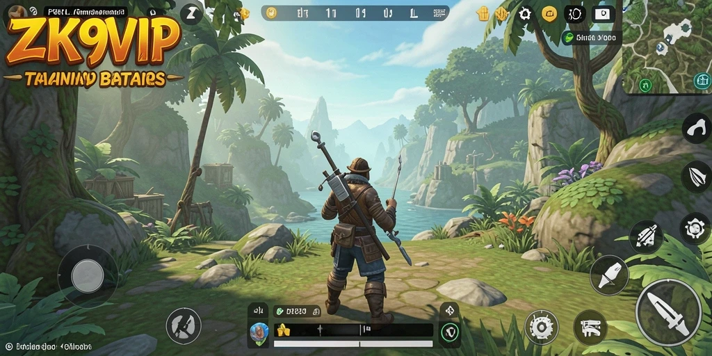 Gameplay ZK9VIP menampilkan kebebasan menjelajahi dunia terbuka yang megah.